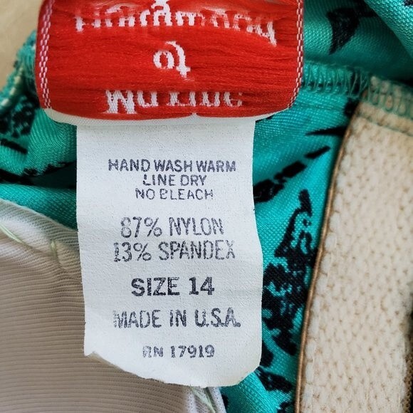 Vintage 70's Maxine Of Hollywood Teal Bullet Bra Swimsuit - Picture 10 of 10